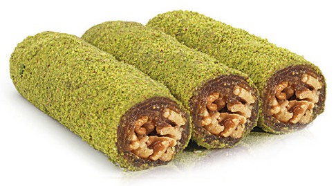 Toz Fıstıklı İncirli Cevizli Sarma Türk Lokumu