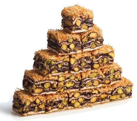 Kadayıflı Çikolatalı Fıstıklı Baklava Türk Lokumu